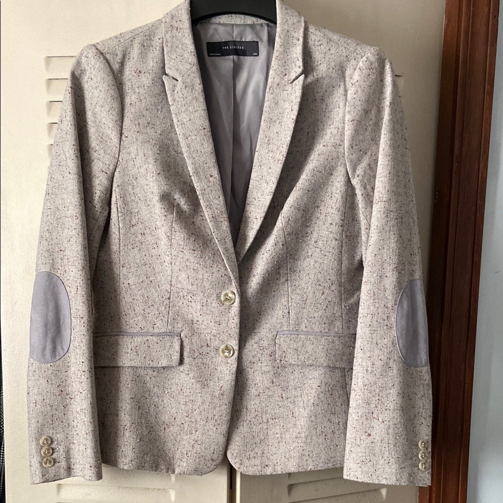 The Limited Grey Blazer with Elbow Patches